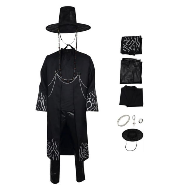 Disfraz negro Auoctey Saja Boy Jinu para Halloween, hombre y adulto