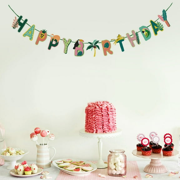 WHAMVOX Small Happy Birthday Banner Decorations Decorative