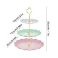 thumbnail image 3 of 3-Tier Cupcake Stand | Plastic Dessert Tower Display Tray for Parties, Weddings & Events | Multi-Layer Serving Platter for Appetizers, Cookies & Snacks | 25x25x36cm, 3 of 6