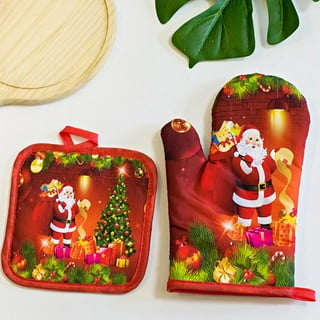 6 Pieces Christmas Potholders with Pocket Potholder Kitchen Hot Pad Oven  Mitts Farmhouse Hot Potholders Cookie Bag for Christmas Kitchen Gift  Cooking