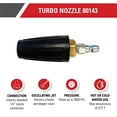thumbnail image 4 of Universal Pressure Washer Turbo Nozzle, 1/4 In. Quick Connect, Hot- or Cold-Water Use, Rated Up to 3600 PSI - 80143, 4 of 4