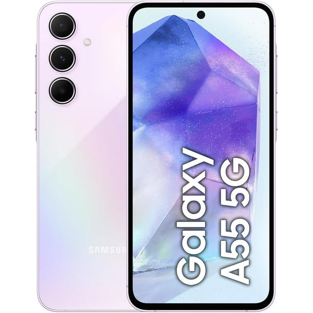 Samsung Galaxy A55 5G 128GB Asombroso Lila Desbloqueado (Reacondicionado)