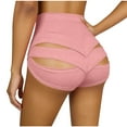 thumbnail image 5 of YOIAVAIOY Yoga Shorts for Women 2026 High Waisted Cut Out Workout Tummy Control Gym Running Yoga Shorts Fitness Athletic Brief Pink M, 5 of 7