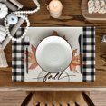 thumbnail image 2 of Smile Maple Leaves Fall Placemats Set of 4 for Table Runner, Seasonal Kitchen Dining Table Decoration for Indoor Party 12x18 Inch, 2 of 6