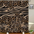 thumbnail image 3 of 4PCS Leopard Print Shower Curtain Sets with Rugs, Cheetah Print Shower Curtain, Waterproof Fabric Purple Shower Curtain, American Wildlife Wild Animal Skin Safari Modern Women Bathroom Decor, 3 of 7