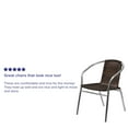 thumbnail image 5 of Flash Furniture 4 Pack Commercial Aluminum and Dark Brown Rattan Indoor-Outdoor Restaurant Stack Chair, 5 of 14