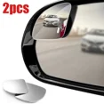 thumbnail image 2 of 2pcs Car Blind Spot Mirror Frameless Auxiliary Rearview Mirror Auto Motorcycle Universal Wide Angle Adjustable Small Mirrors 2pcs B, 2 of 6