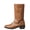 Brown, variant on Men's Tall Western Cowboy Boots with Harness Strap - Square Toe High Shaft Boots for Casual & Outdoor Wear (Available in Black & Brown)
