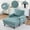 Mint Green, variant on 49" Chenille Fabric Butacas Para Sala Couch, Comfy Small Chair with Wide Seat, Reading Nook Chair with Side Pockets for Living Spaces Offices, Dark Gray