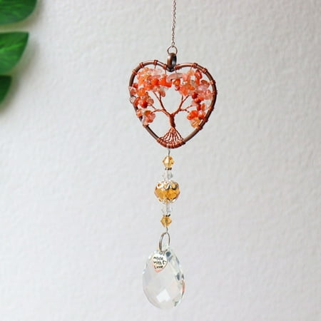 

Heart-shape Crystal Pendant Sun Catcher Wind Chime Decor