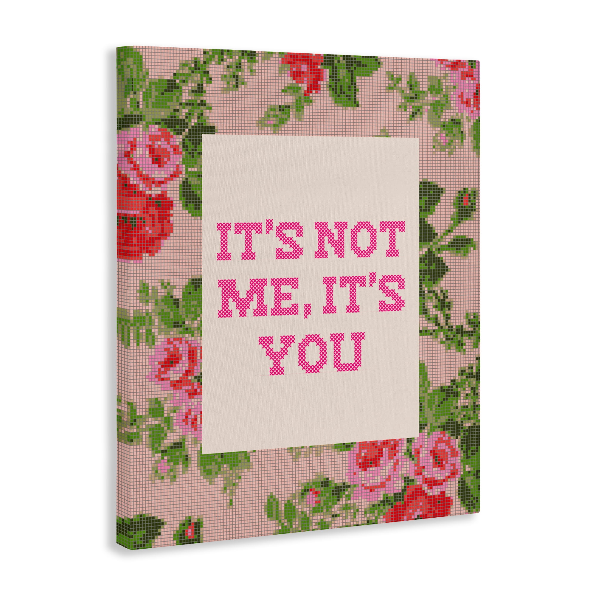 Stupell Industries Not Me It's You Faux Cross Stitch Canvas Wall Art, design by Lil' Rue