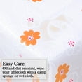 thumbnail image 5 of PiccoCasa Tablecloth Vinyl Print Pattern Table Cover 42" x 60", White+Orange, 5 of 7