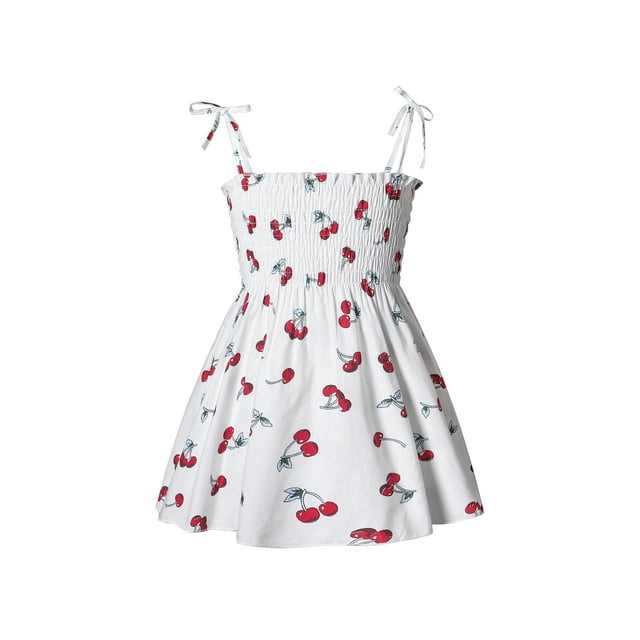 Faithtur Robe Sans Manches Imprimée Mode pour Filles Enfants Robe Élégante pour Filles