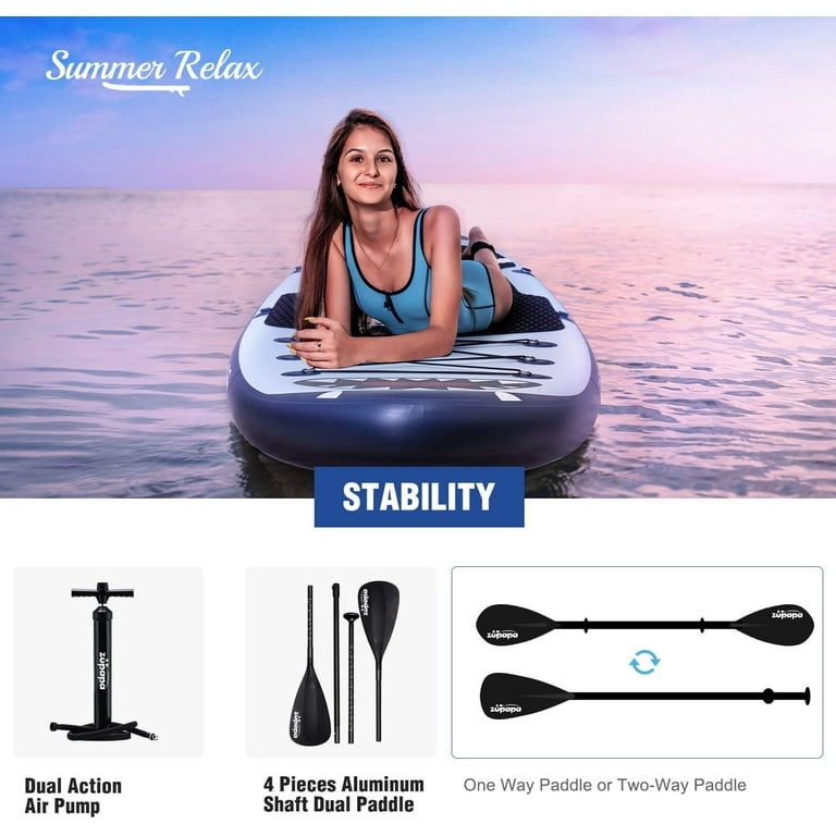 YUSING Inflatable Stand Up Paddle Board With Kayak Seat, Non-Slip Deck SUP Paddle Board With Premium Kayak, Portable Standing Boat For Youth & Adult