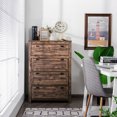 thumbnail image 4 of Gymax 4 Drawers Dresser Rustic Vertical Drawer Chest Industrial Dresser Tower, 4 of 10