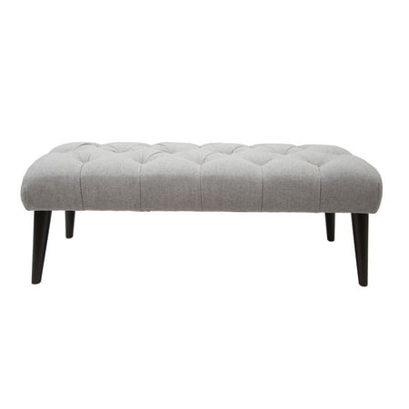 Quinn Tufted Entryway Bench Light Grey Walmart Com