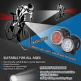 thumbnail image 4 of Juego de luces para bicicleta, luz de bicicleta recargable por USB súper brillante, luz para bicicleta de montaña y carretera impermeable IPX4, luz delantera y trasera recargables, 4 of 4