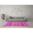 thumbnail image 3 of Ahgly Company Indoor Round Abstract Pink Modern Area Rugs, 4' Round, 3 of 4