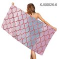 thumbnail image 2 of Quick Dry Breathable Warm Windproof Beach Towel Absorbent Mermaids Fish Scale Print Bath Towel, 2 of 2