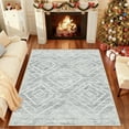 thumbnail image 3 of NewBuros 5'x7' Area Rugs for Living Room, Non-Slip Machine Washable Rugs, Soft Stain Resistant Low Pile Vintage Distressed Print Western Indoor Carpet, Light Gray, 3 of 11