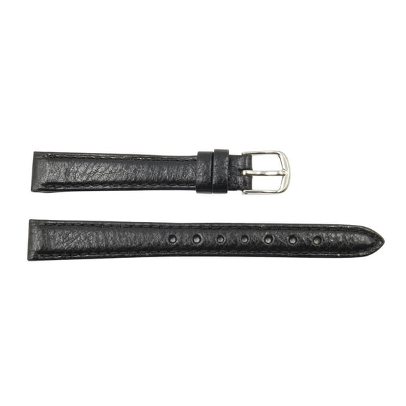 Genuine Textured Leather Semi-Gloss 12mm Watch Band