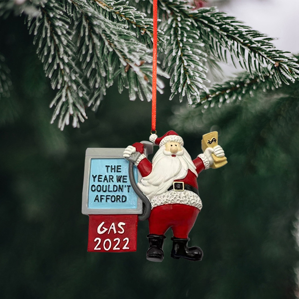 Jlong Christmas Ornaments 2022, Funny Santa Ornament for Xmas Tree with