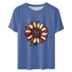 thumbnail image 3 of Camisetas de Manga Corta para Mujeres de Longitud Regular de Poliéster Sólido, Camiseta de Fiesta de Mayo Y Blusa Del Festival para la Primavera Y el Verano, 3 of 3