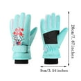 thumbnail image 3 of NAISIBABY Kids Ski Gloves, Thermal Fleece Lined Waterpoof Winter Outdoor Snow Gloves for Boys Girls Mint Green Free Size, 3 of 5