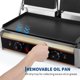 thumbnail image 3 of Yeshouse Parrilla comercial para paninis, sandwichera eléctrica de 1800W, placa esmaltada 23x23 cm, prensa doble de acero inoxidable con control de temperatura y asa, 3 of 8