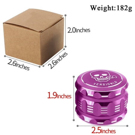 

Spice Mills Grinder Machine with Skull Pattern for Spice Skull Pattern for Spice 2.5 (Purple)