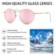 thumbnail image 4 of Anteojos de Sol Pro Acme Redondos de Metal con Lentes de Cristal Rosas 50mm, 4 of 6