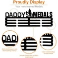 thumbnail image 5 of Daddy's Medal Hanger Display Holder Sport Iron Hook Running Basketball Rack Soccer Softball Holder Frame Medal Hanger Awards Ribbon Cheer for 60+ Metal Medal Wall Hanger, 5 of 9