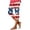 Blue, variant on qelini USA Flag Leggings for Women Plus Size Summer Capris Pants Elastic Waist Print Tights Daily Wear