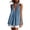Light Blue Tops, variant on Women's Denim Sleeveless Tank Top V Neck Casual Loose Swing Blouses with Gathered Bust Summer Trendy T Shirts for Daily Beach Vacation Navy