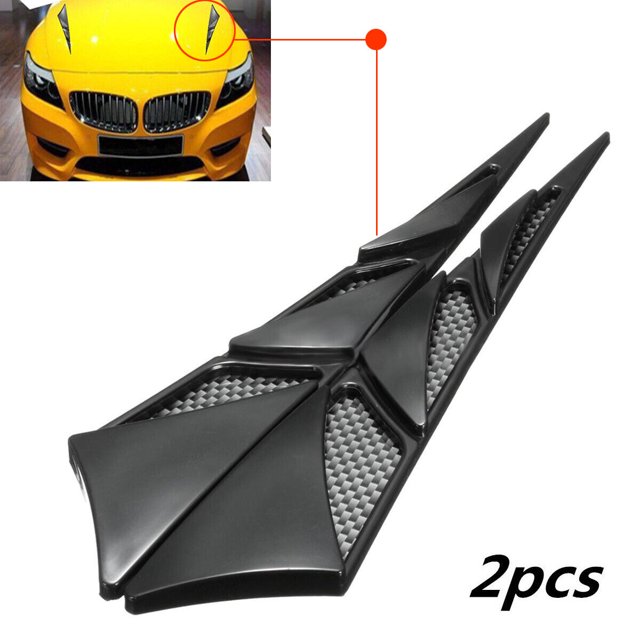 Paquete de 2 pegatinas decorativas para capó de coche, accesorios para coche, color negro JAMW Sencillez