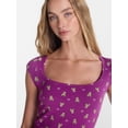 thumbnail image 4 of No Boundaries Cloud Core Scoop Neck Sleep Tee, Women's XXS-3X, 4 of 5