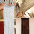 thumbnail image 5 of Nvzi String Curtains Beaded Door Curtains Panel Divider ,Fly Screen for Door Wall and Window Decoration,200cm x 100 cm(200cm*100 cm,Silver), 5 of 5