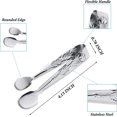 thumbnail image 2 of 2PCS Mini Serving Tongs,4-Inch Stainless Steel Mini Non-Slip Sugar Tong for Coffee Sugar, 2 of 5