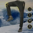 thumbnail image 3 of Honeeladyy Mens Hiking Snow Ski Pants Winter Insulated Fleece Lined Pants Outdoor Waterproof Windproof Pants With Belt Black XXXXL, 3 of 5