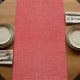 thumbnail image 5 of Vintage Coral Red Burlap Cotton Table Runner 13x90 Inches Long, Farmhouse Retro Solid Color Linen Texture Farmhouse Table Runners, Outdoor Dining Tablecloths Decor for Baby Shower/Party/Wedding, 5 of 8