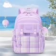 thumbnail image 3 of JuDWoC Travel Laptop Backpack Bookbag for Travel Plaid Pattern Multi Pocket Storage Lightweight Water Resistant Rucksack Casual Everyday Storage Daypack Laptop Pack 16.2in, 3 of 4