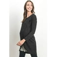 thumbnail image 2 of Solid Curved Hem Maternity Nursing Tunic Top, 2 of 3