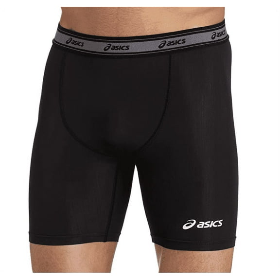 ASICS Men's Compression 7 Running Black Shorts, Sz. X-Small