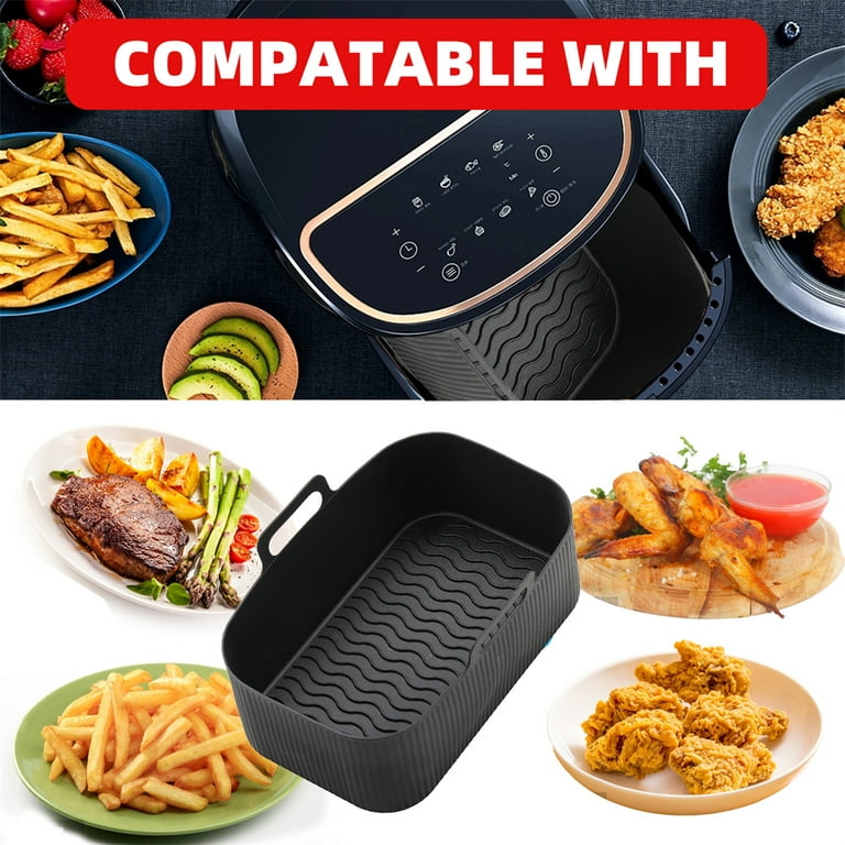 Silicone Air Fryer Basket Liners, 1Pcs Reusable Air Fryer Silicone