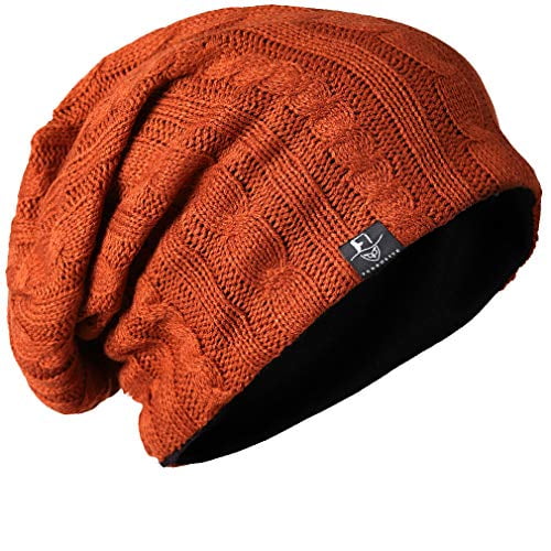 FORBUSITE Mens Slouchy Long Beanie Knit 