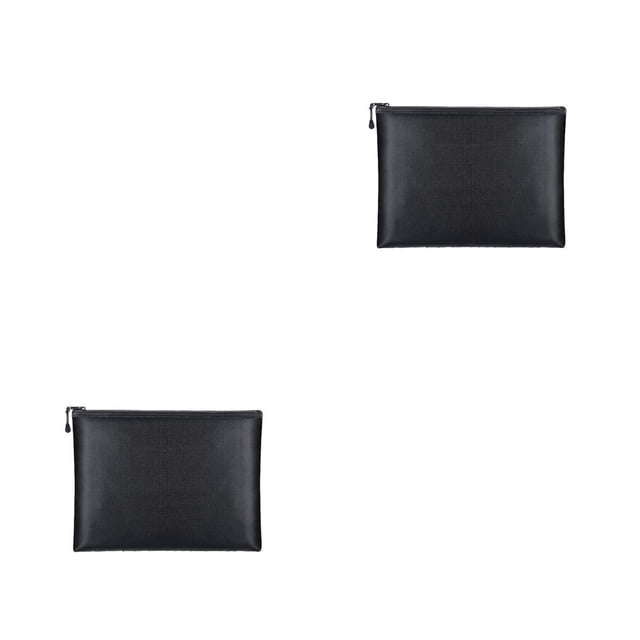 pitrice Document Bag with Zipper Office Container Waterproof Safe Storage Large Capacity Holder Cash Jewelry Card Envelope M 2Set