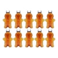 thumbnail image 3 of 10 Pieces Juice Bottles Cute Gingerbread Man Beverage Container for Milk Tea Brown, 3 of 8