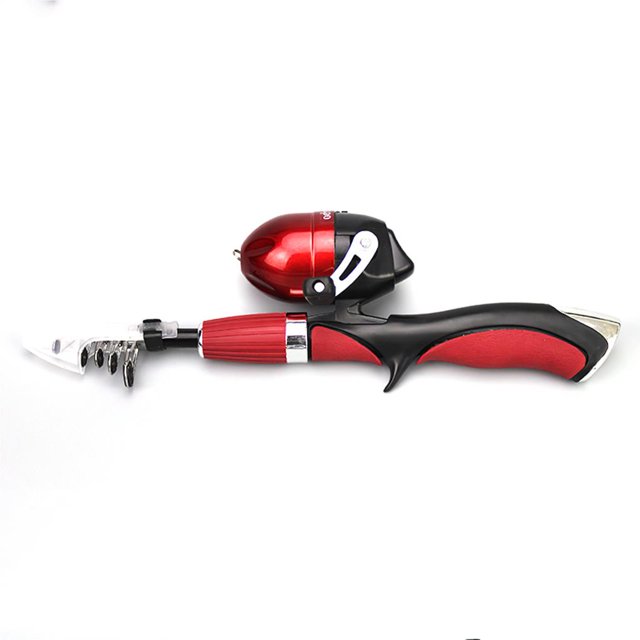Pescar Plegable Con Carrete Giratorio Fibra De Carbono Barco Caña De Pescar Señuelo Pesca Peso Ligero Guardurnaity OD009605-01