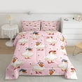 thumbnail image 2 of Homewish Boys Girls Kawaii Duck Bedding Comforter Set 2pcs,Cute Cartoon Twin Comforter Sets Microfiber,Farmhouse Animal Breathable Bedding Set,Lightweight Room Decor,Reversible, 2 of 8