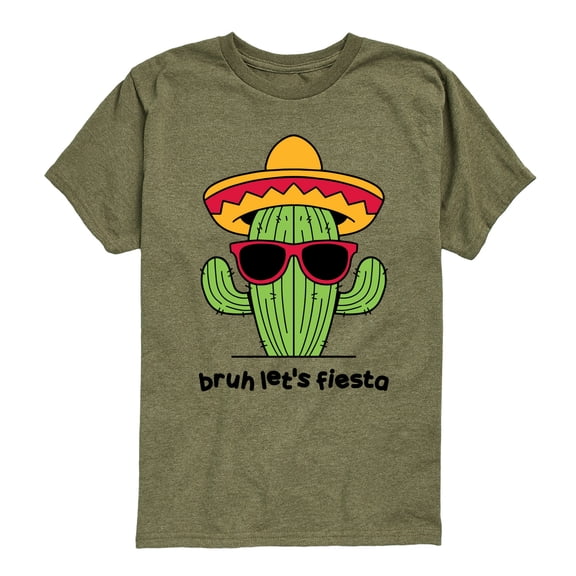Instant Message - Bruh Let's Fiesta - Youth Boys Short Sleeve Graphic T-Shirt